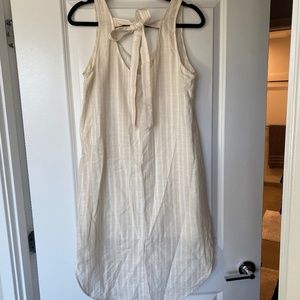 Cloth & Stone Anthropologie white and cream stripe shift dress
